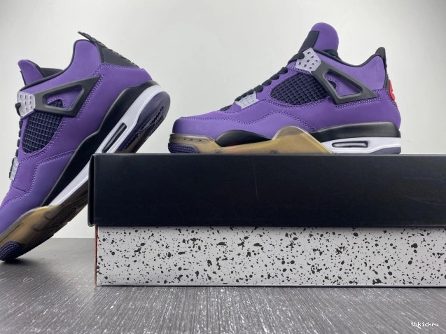 Reps TBkick and Family) Retro 4 (Friends Jordan 766296 LN4 Scott Travis Purple 0812